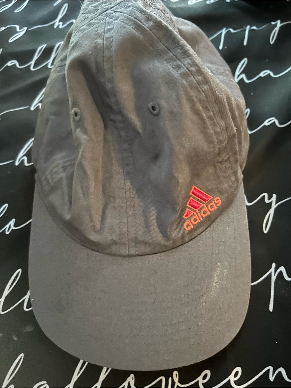 adidas Charcoal Hat with Red Logo